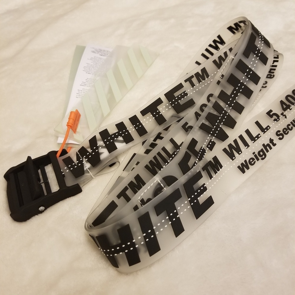 Authentic Off-White Rubber Industrial Belt